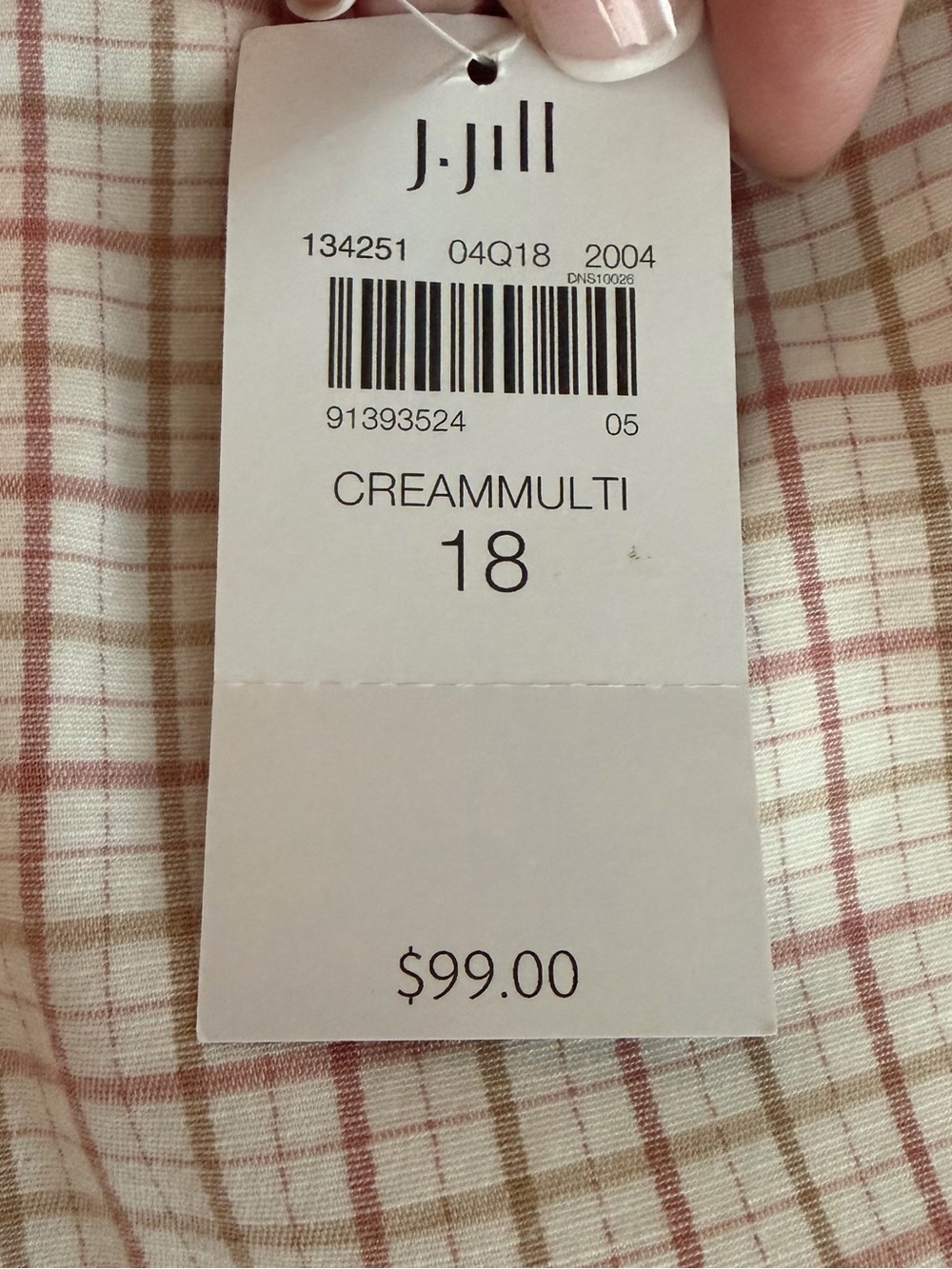 J. Jill Light Pink Windowpane Check Pants - Picture 5 of 5